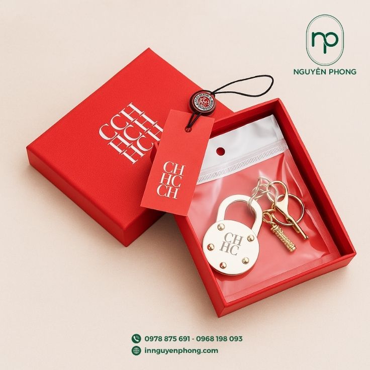 Thiết kế hộp đựng móc khóa nổi bật 